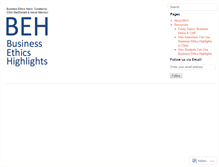 Tablet Screenshot of businessethicshighlights.com